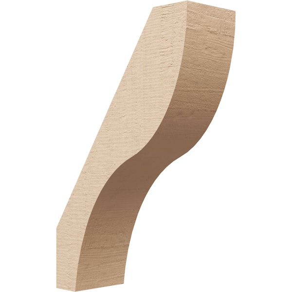 Ekena Millwork 3-inch W x 8-inch D x 12-inch H Geneva Rough Cedar Woodgrain TimberThane Knee Brace, Primed BRCUR03X08X12GNVRCPR - main